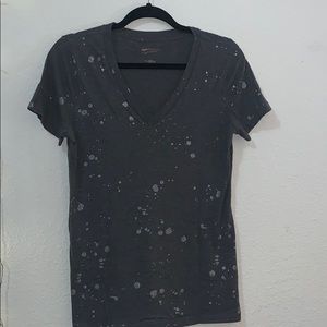 Dark grey with Silver paint splatters